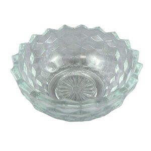 Candy Mint Nut Dish Glass Layered Diamond Pattern Homco USA